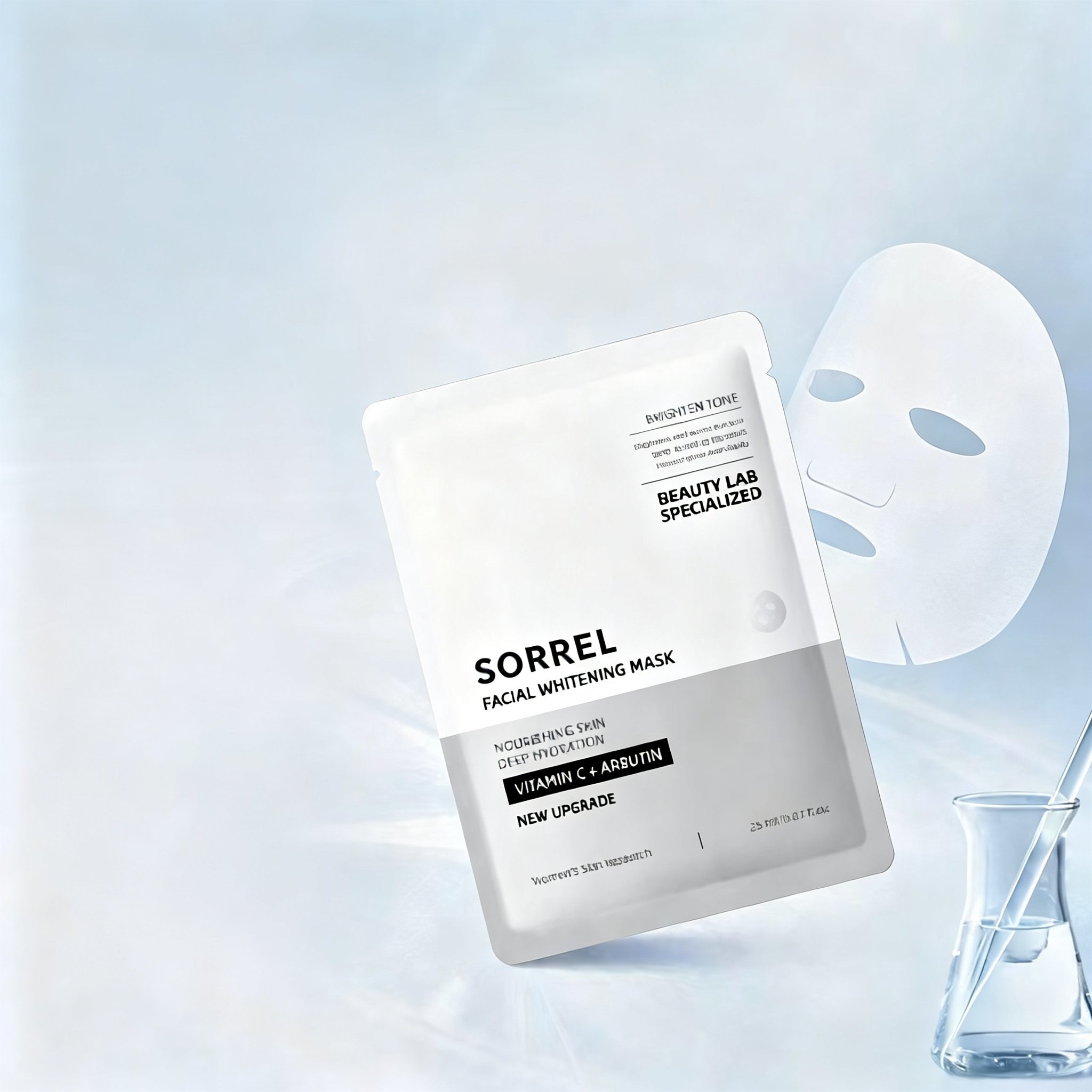 SORREL facial mask sachet close-up